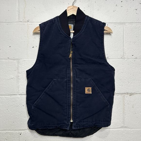 Vintage Carhartt Quilt-Lined Artic Vest “Midnight Blue” V02 MDT - Picture 1 of 8